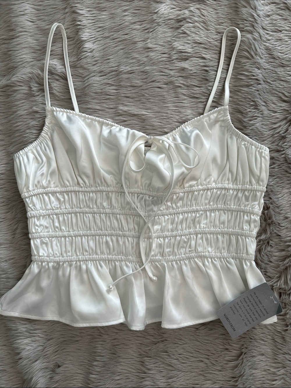 NSR Satin Smocked Tank